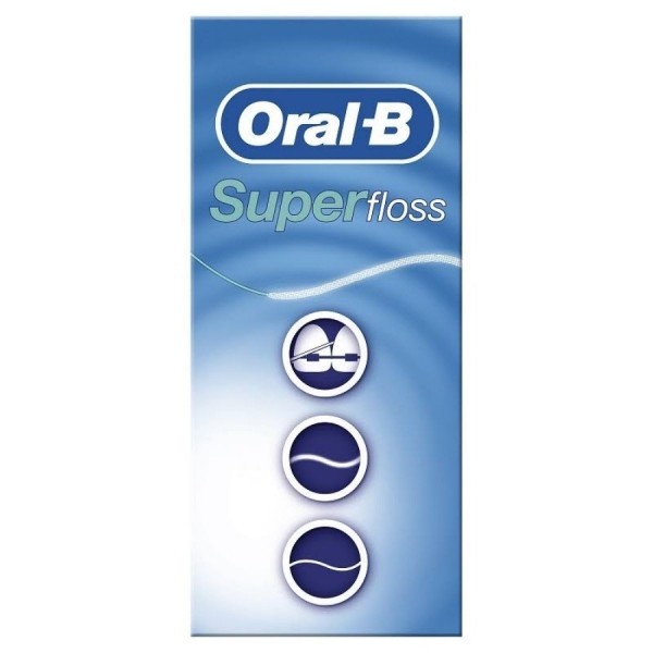 ORALB SUPERFLOSS SEDA DENTAL 30 UNIDADES