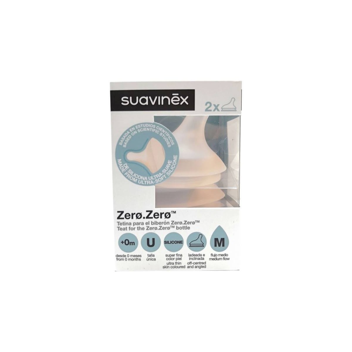 Suavinex Tetina Silicona ZeroZero flujo medio