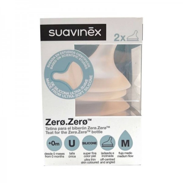 Suavinex Tetina Silicona ZeroZero flujo medio