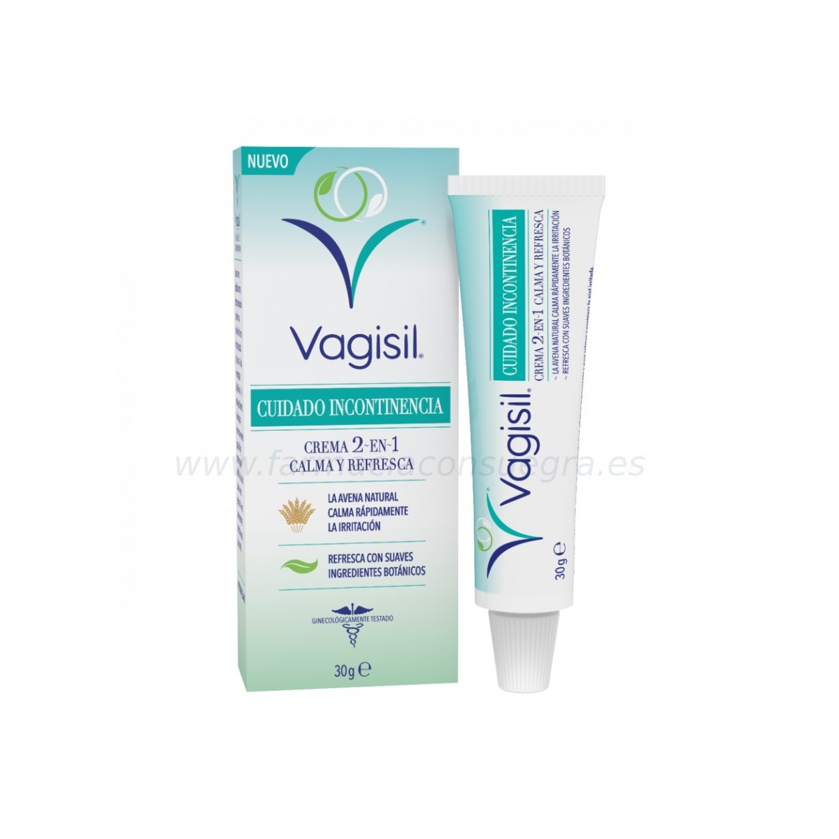 Vagisil Incontinencia Crema 2 en 1 Calma y...
