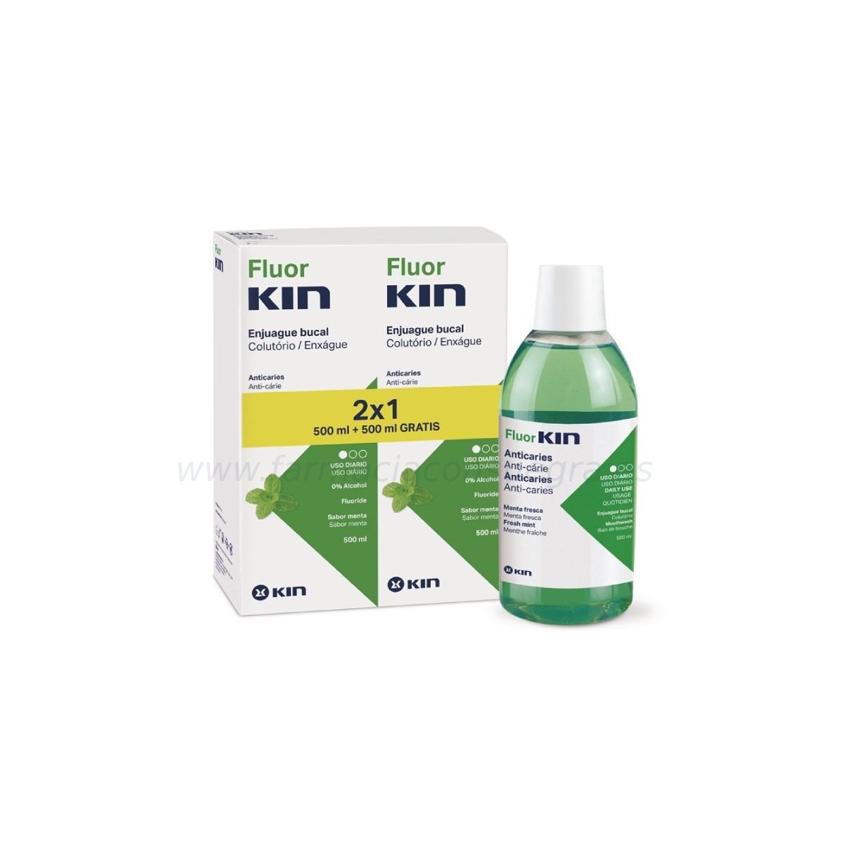 Fluorkin Enjuague Bucal Anticaries 2X1Duplo...