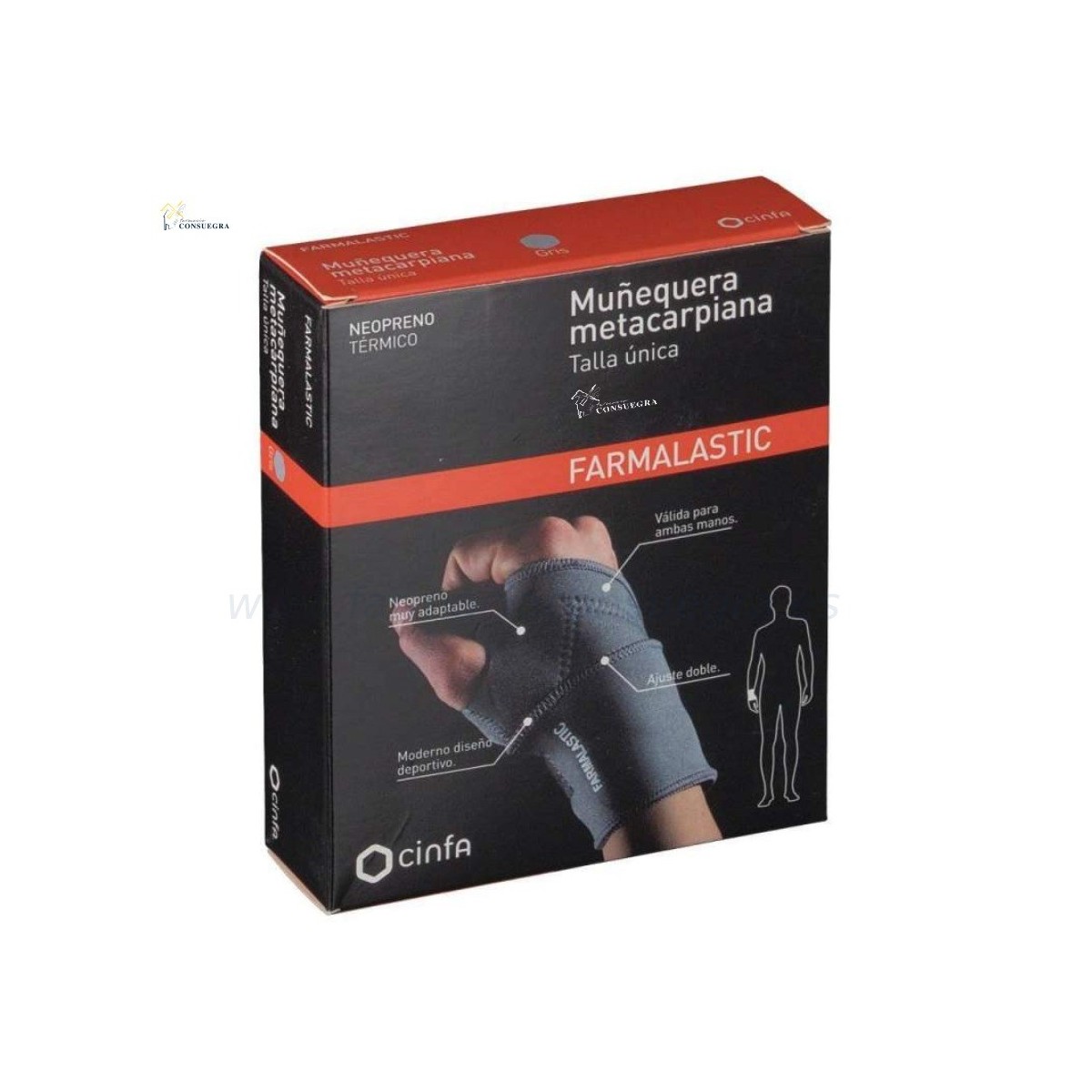 Muñequera metacarpiana farmalastic neopreno...