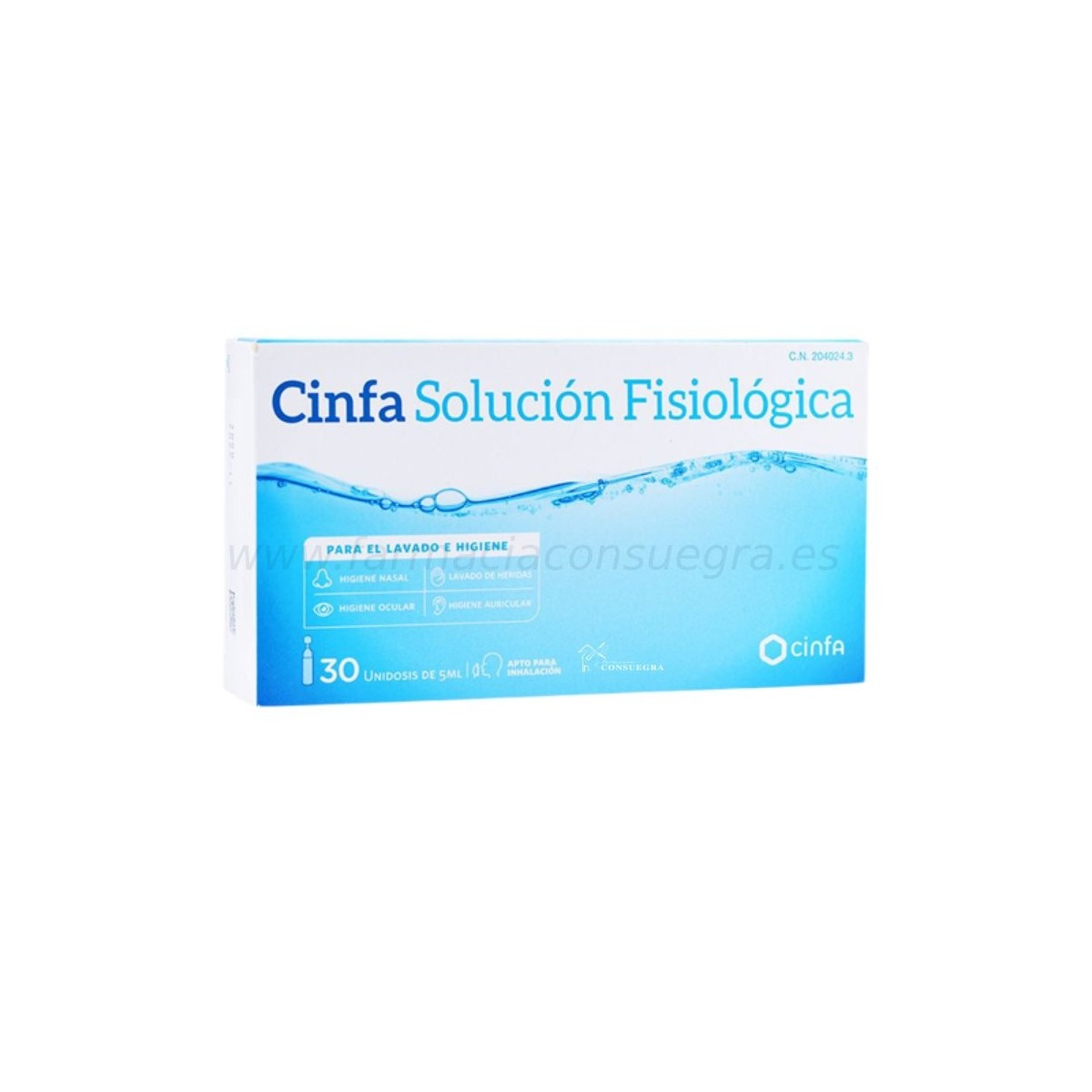 CINFA SOLUCION FISIOLOGICA 30 UNIDOSIS DE 5 ML