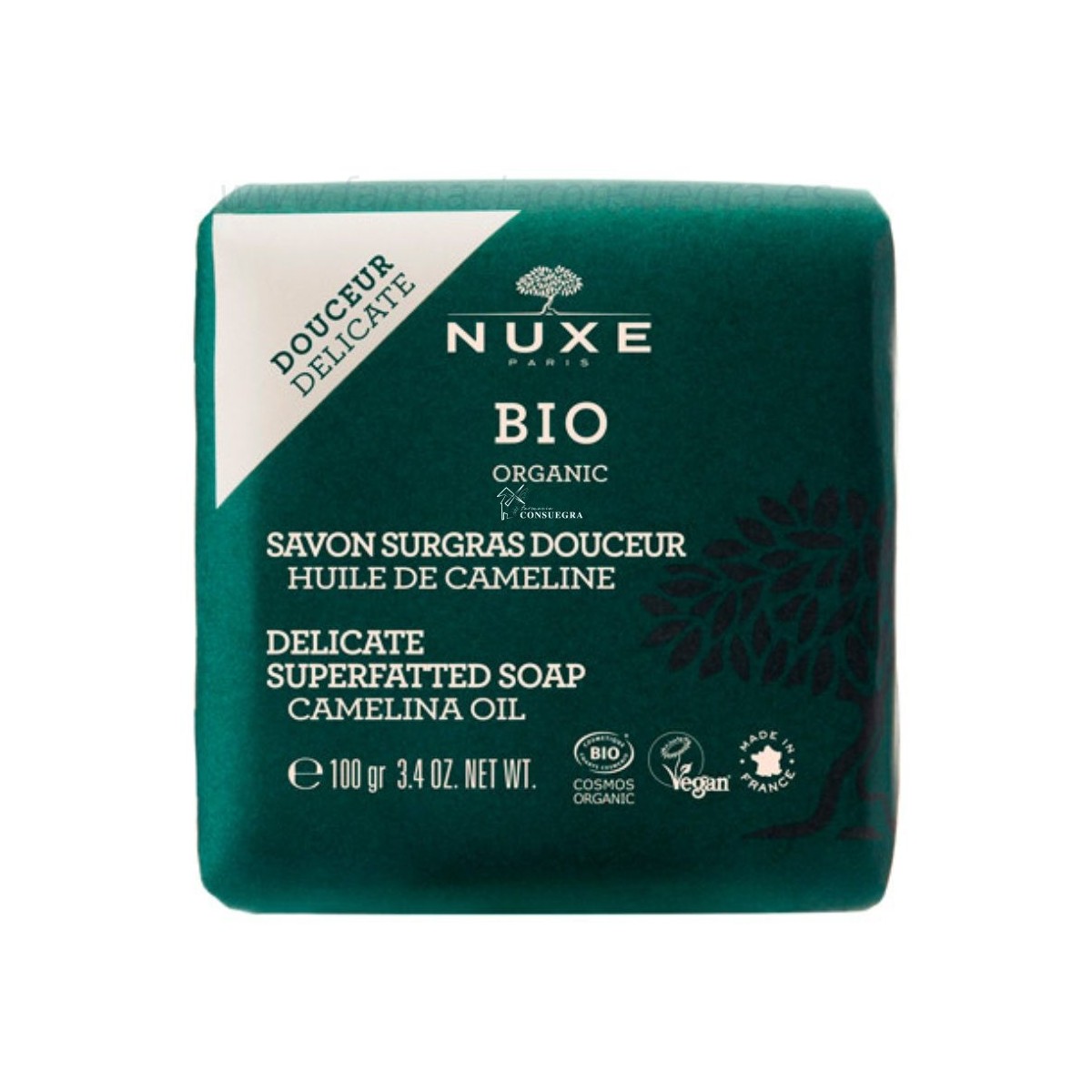 Nuxe Bio Organic Jabón Suave Surgras pieles...