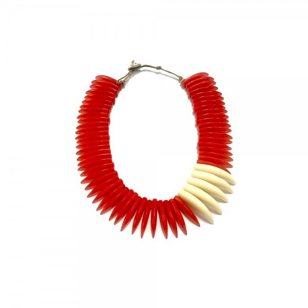 COLLAR COLMILLOS ROJO