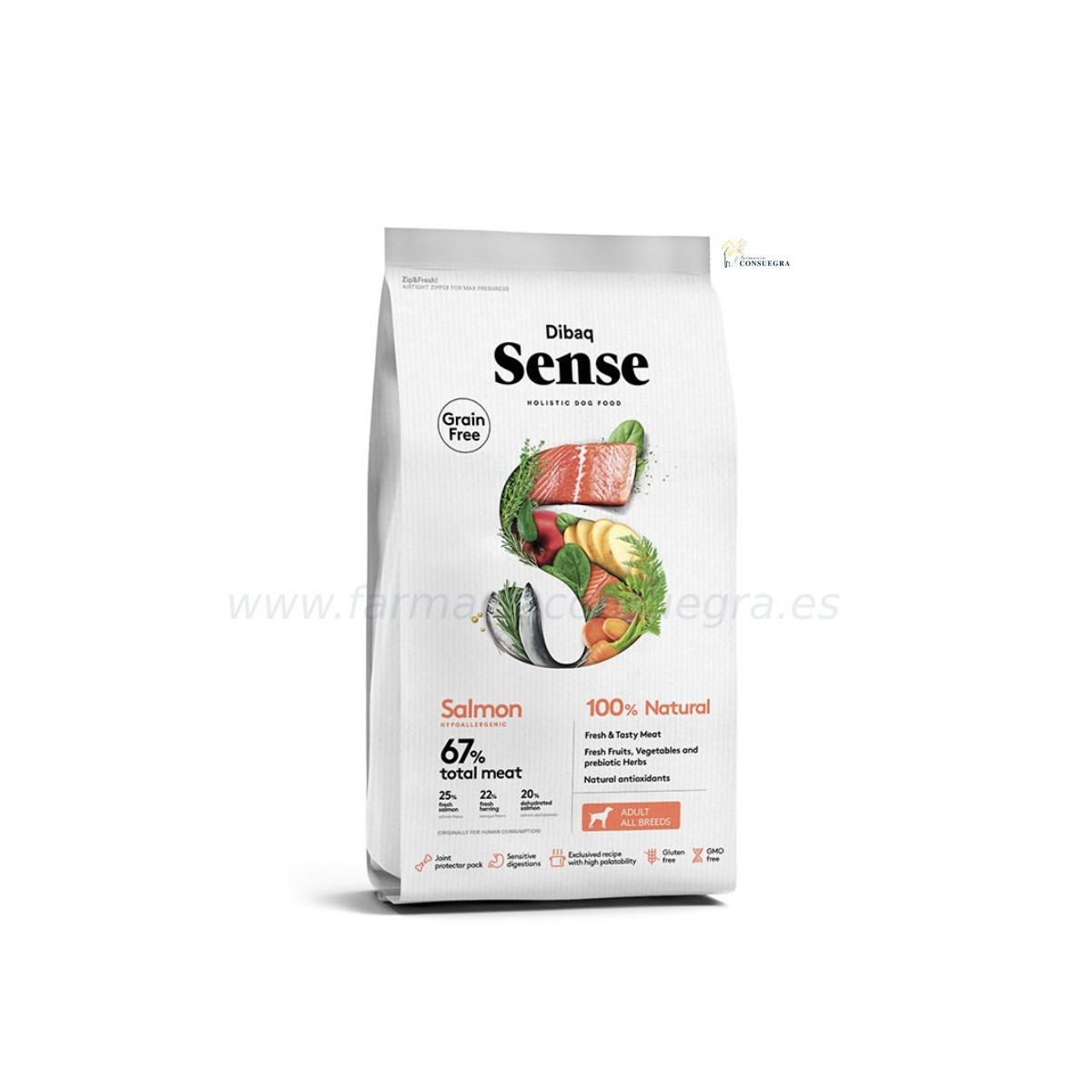 Dibaq Sense Grain Free Salmón 12 KG