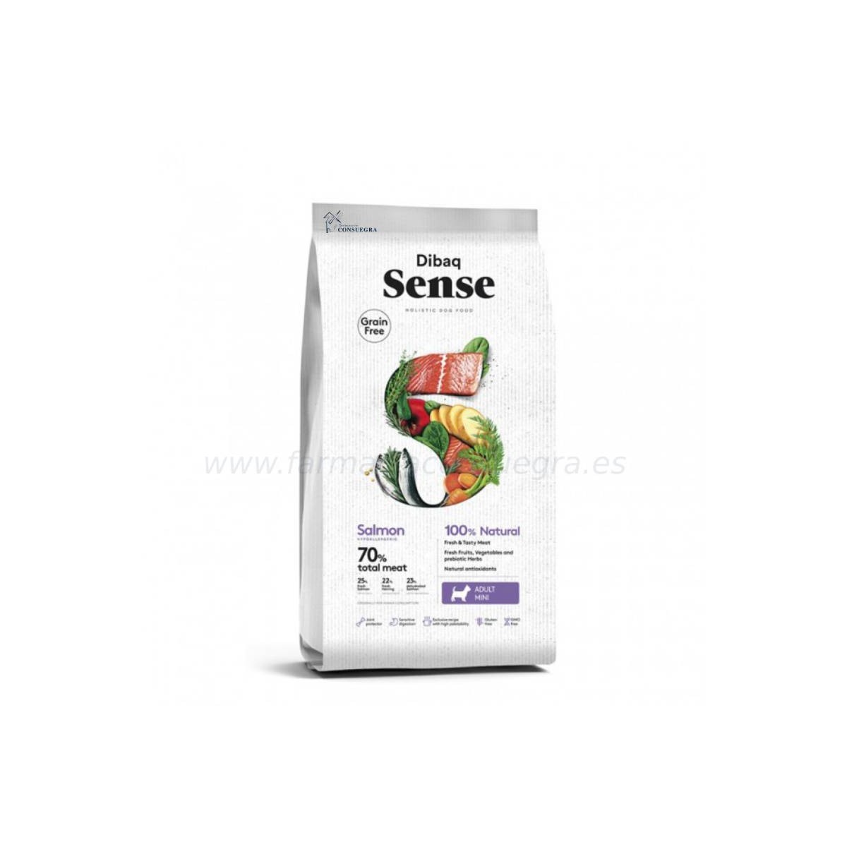 Dibaq Sense Grain Free Salmón Mini