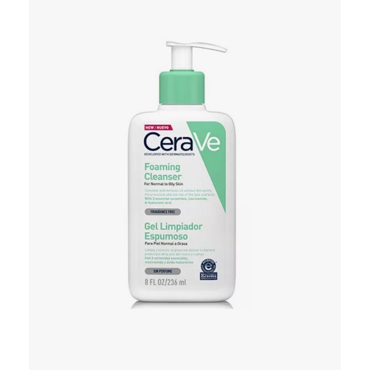 CERAVE GEL LIMPIADOR ESPUMOSO 1 ENVASE 236 ML