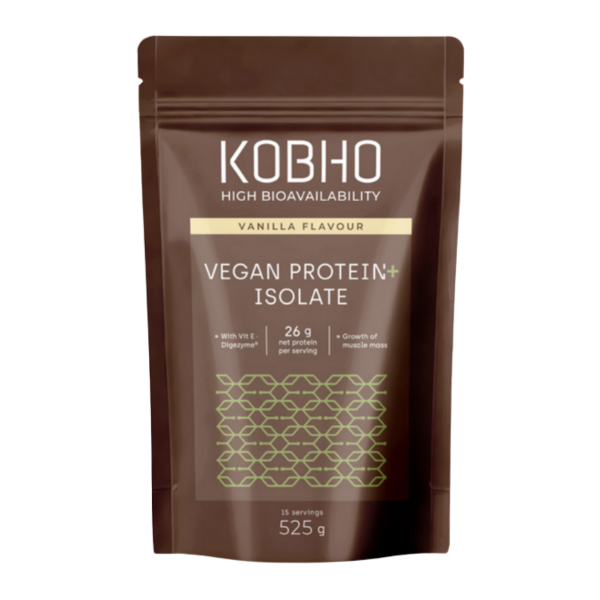 KOBHO PROTEINA VEGANA AISLADA ISOLATE SABOR VAINILLA 525 G
