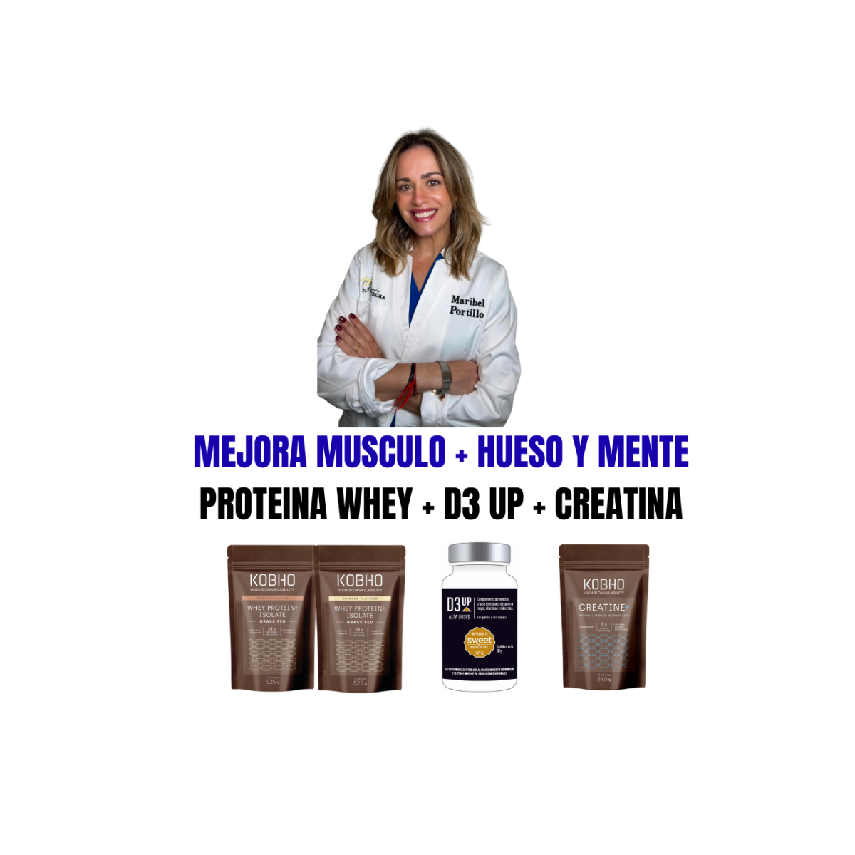 Combo Músculo, Hueso y Mente – Whey Kobho +...
