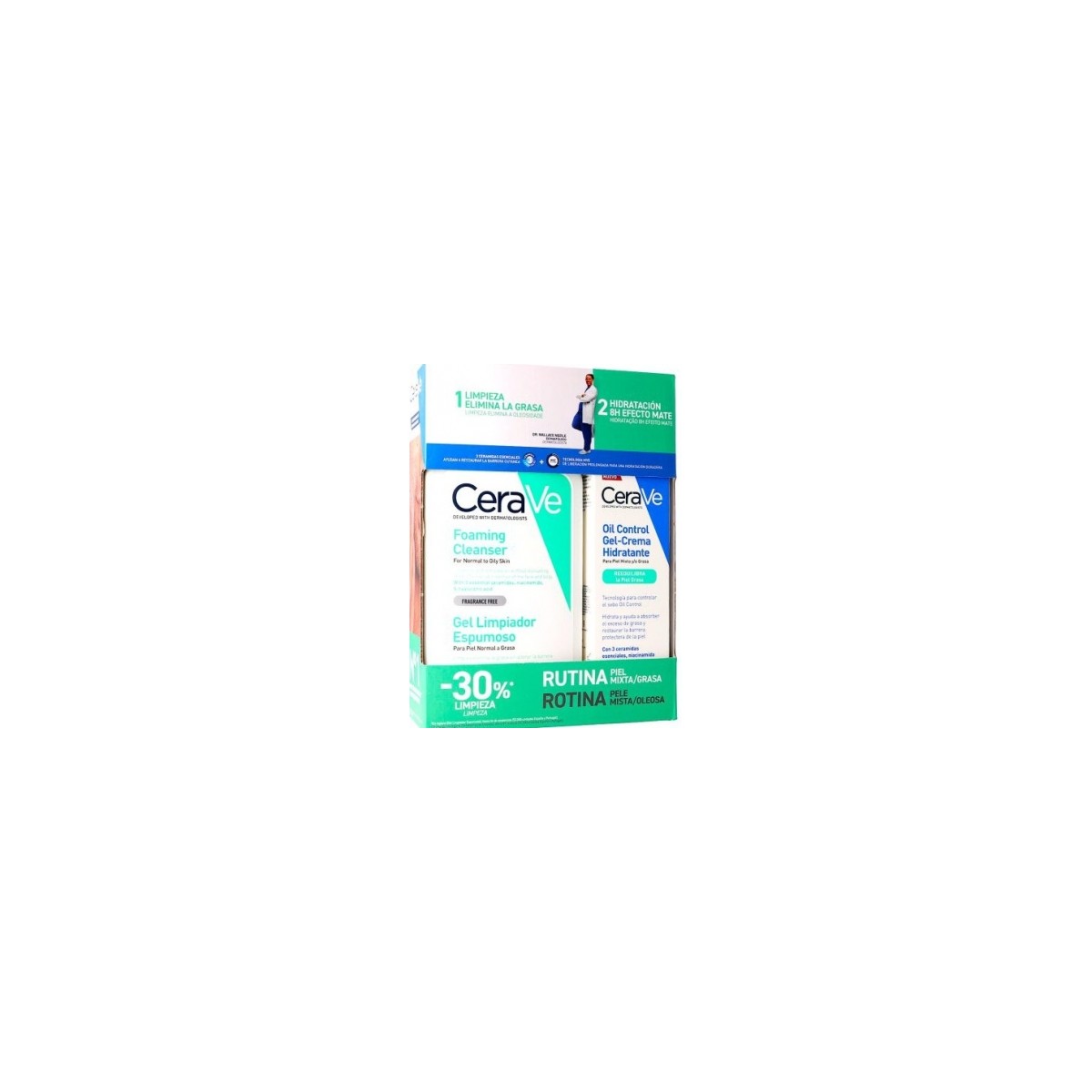 CERAVE Rutina Piel Mixta Grasa PACK Limpiador...