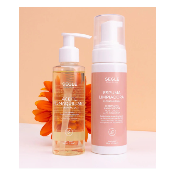 SEGLE Pack Doble Limpieza  Aceite + Espuma Facial 150ML