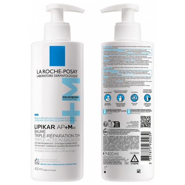 Lipikar AP+ Max Bálsamo Triple Reparador 400ml 2