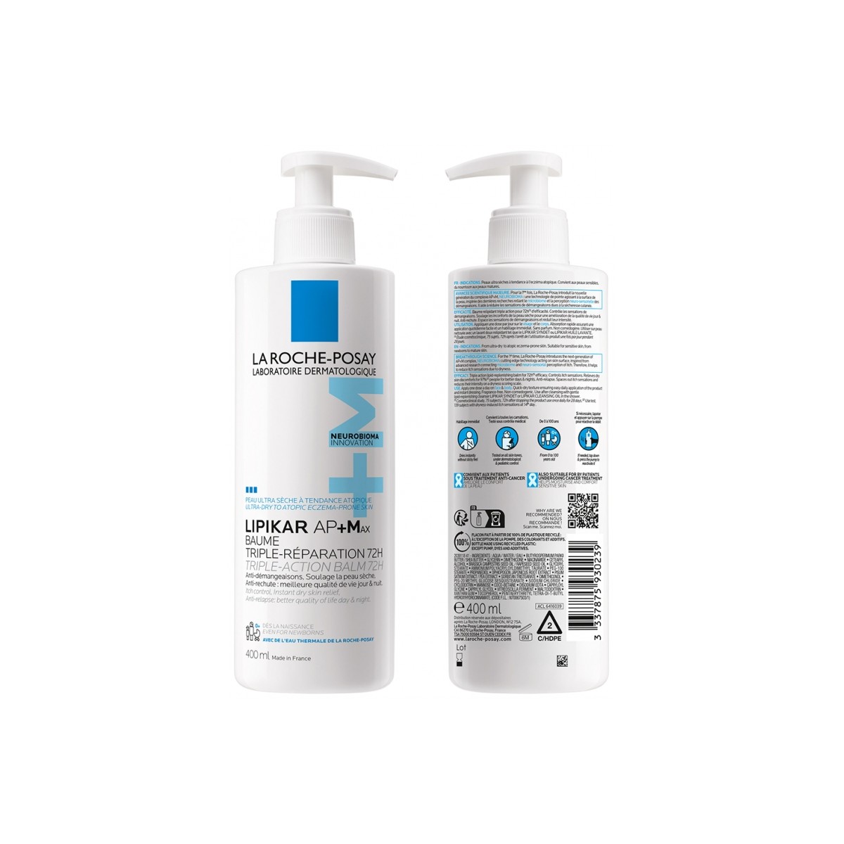 Lipikar AP+ Max Bálsamo Triple Reparador 400ml