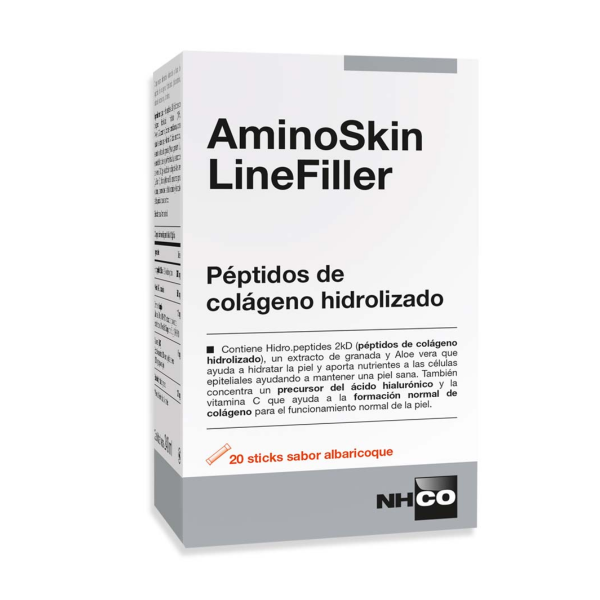 NHCO AMINOSKIN LINEFILLER 20 STICKS ALBARICOQUE PEPTIDOS DE COLAGENO HIDROLIZADOS
