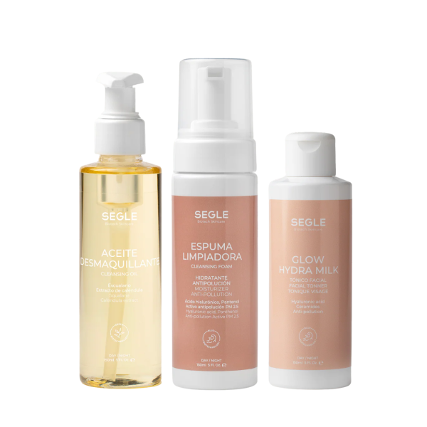 Segle Pack Doble Limpieza + Tónico Glow Hydra Milk 3 x 150 ml