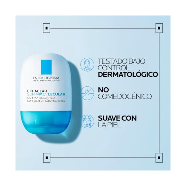 La Roche-Posay Effaclar Supramolecular Gel Matificante 40 ml – Corrector de sebo y poros
