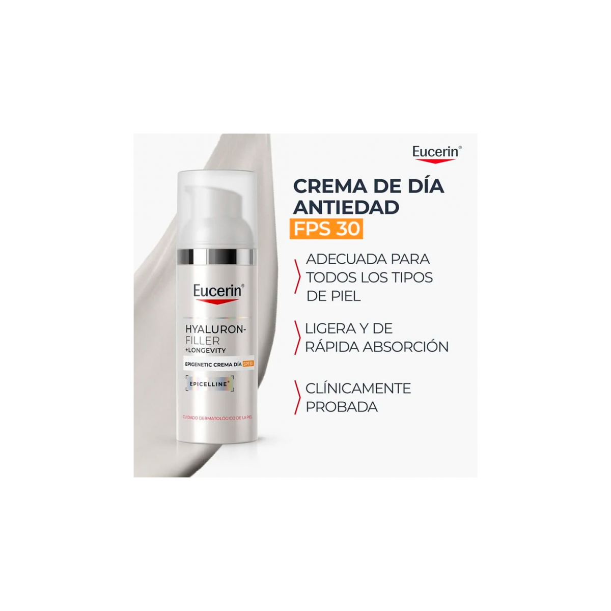 Eucerin Hyaluron-Filler Long Crema de Día SPF30...