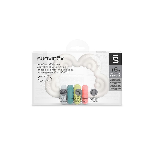 SUAVINEX Mordedor Silicona Didáctico para Bebés +6M