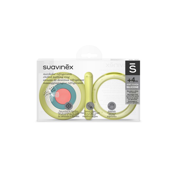 SUAVINEX Mordedor Silicona Refrigerante para Bebés +4M