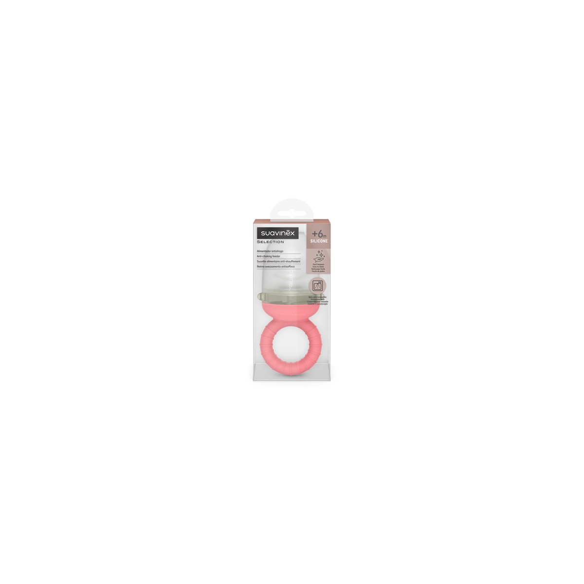 SUAVINEX ALIMENTADOR ANTIAHOGO SILICONA ROSA