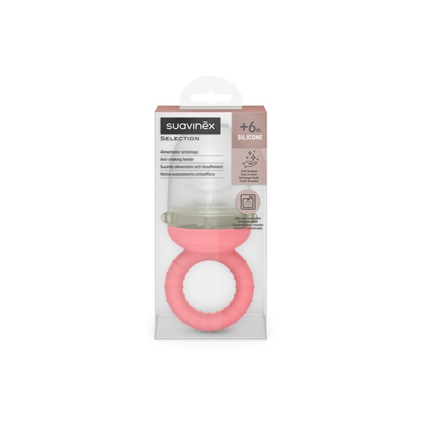 SUAVINEX ALIMENTADOR ANTIAHOGO SILICONA ROSA