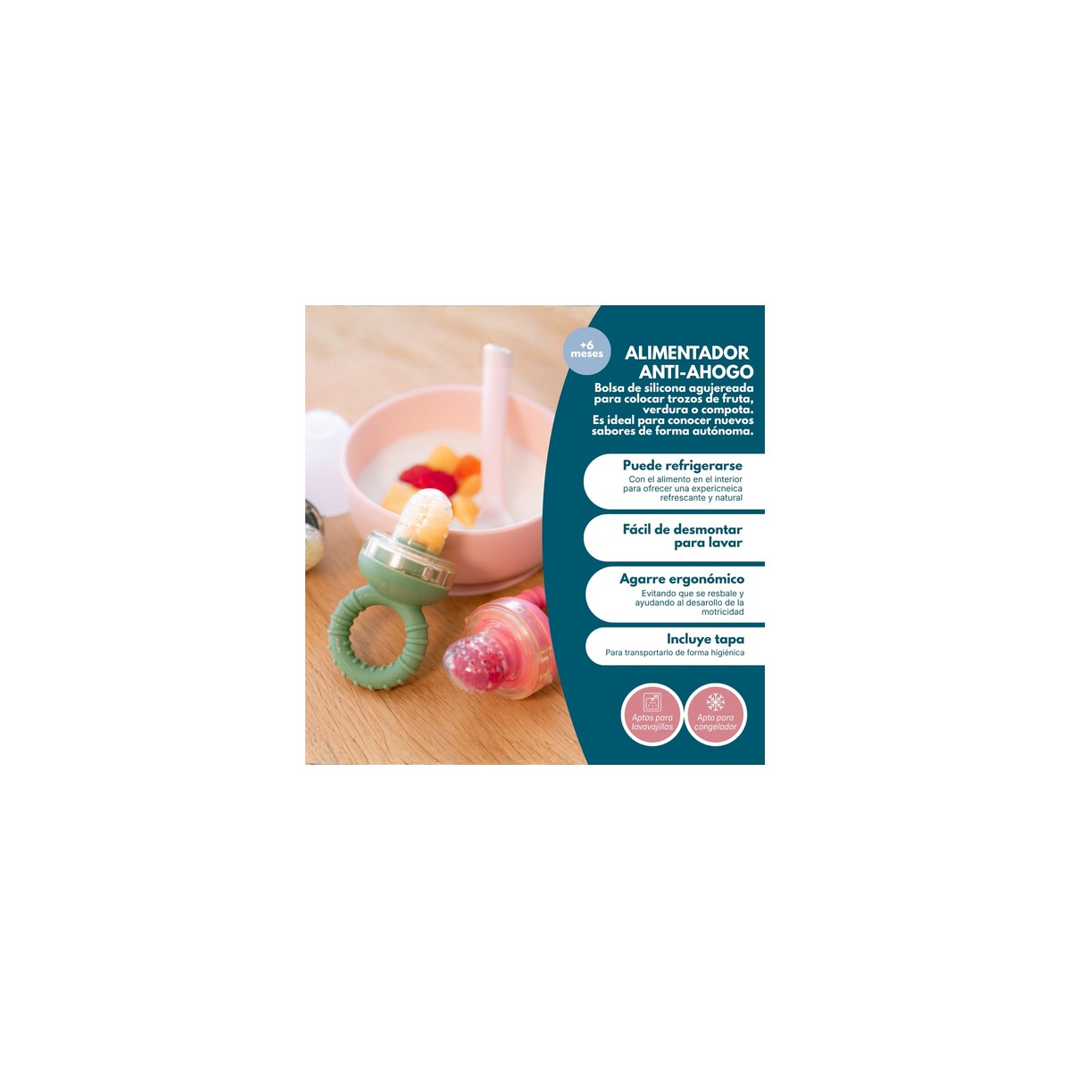 SUAVINEX ALIMENTADOR ANTIAHOGO SILICONA ROSA