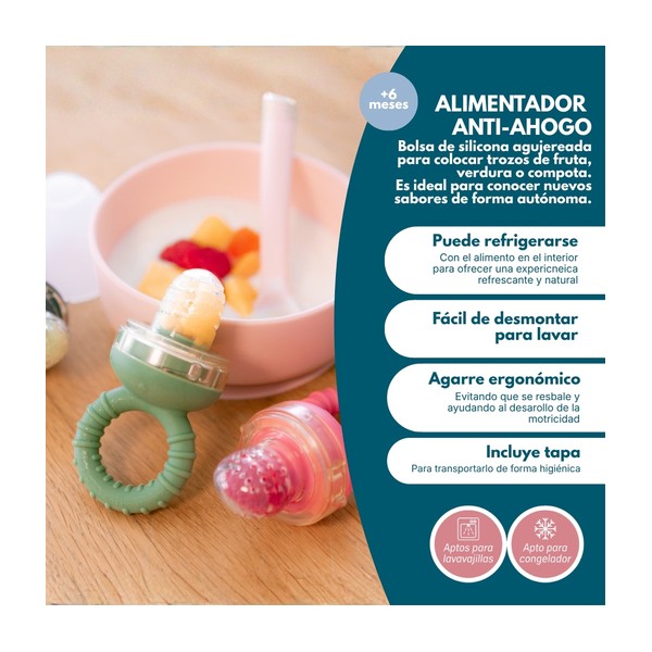 SUAVINEX ALIMENTADOR ANTIAHOGO SILICONA ROSA