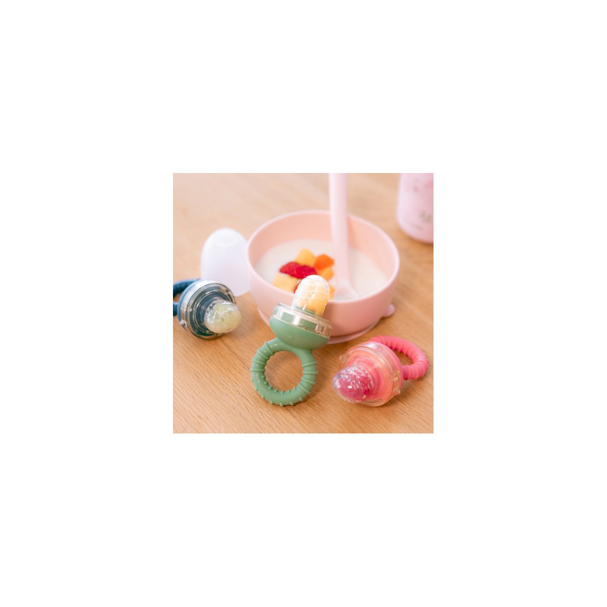 SUAVINEX ALIMENTADOR ANTIAHOGO SILICONA ROSA