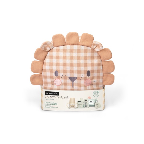 Mochila Infantil León con Cosmética y Biberón, Beige