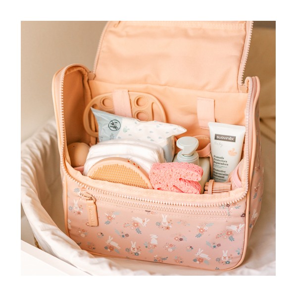 SUAVINEX Set de Baño y Juego para Bebé con Neceser, Rosa
