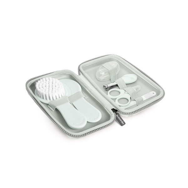 SUAVINEX Set Manicura de Bebé con Termómetro y Esponja Azul y Verde
