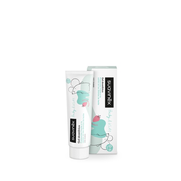 Suavinex Pasta de Dientes para Bebé Sabor Fresa 50 ml – 1.000 ppm Flúor