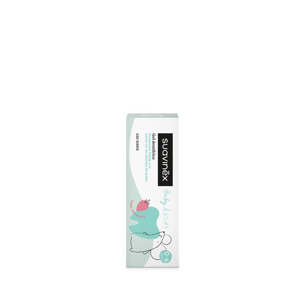 Suavinex Pasta de Dientes para Bebé Sabor Fresa 50 ml – 1.000 ppm Flúor