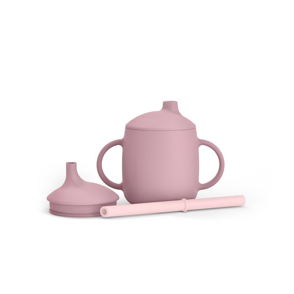 SUAVINEX Vaso de Aprendizaje de Silicona 3 en 1 +6M, Rosa