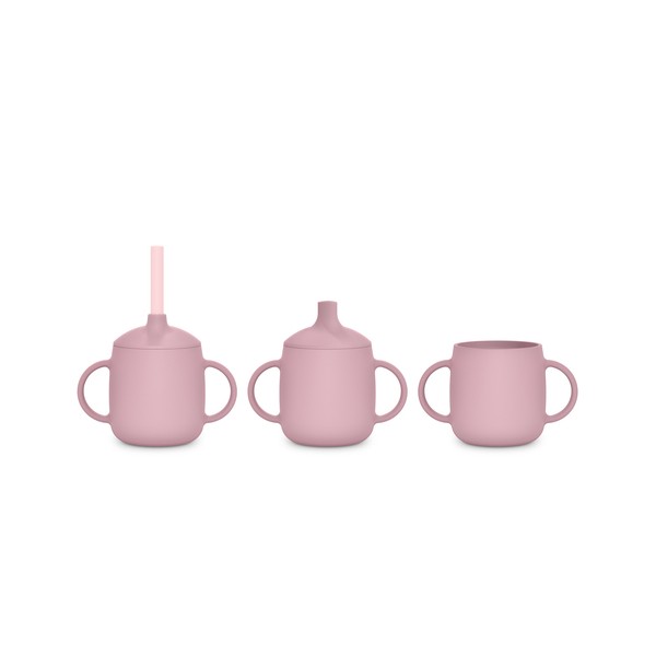 SUAVINEX Vaso de Aprendizaje de Silicona 3 en 1 +6M, Rosa