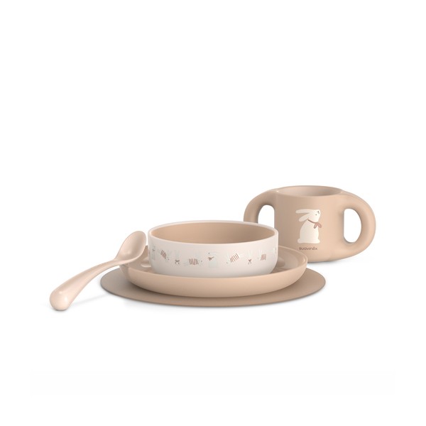 SUAVINEX Juego de Vajilla Infantil 5 piezas Wonderland, Beige