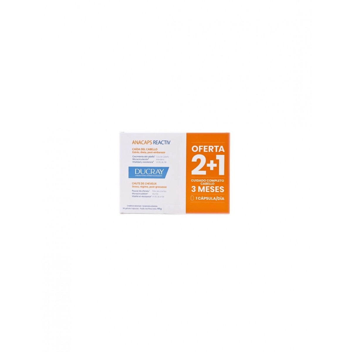 ANACAPS REACTIV CABELLO Y UÑAS DUCRAY 3 ENVASES