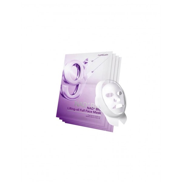 NUMBUZIN Nº9 NAD BIO LIFTING-SIL FULL FACE MASK TOP 20ML + BOTTOM 28ML 4 UNIDADES + BANDA DE REGALO